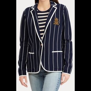 NWT RL Bullion-Patch Striped Blazer (L)